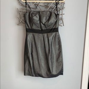 Max and Cleo Silver and black cocktail dress